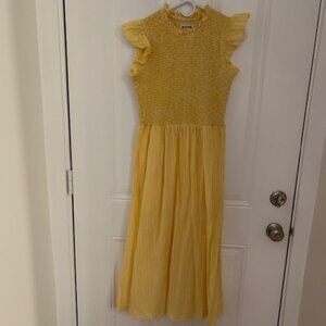 Boden Leno Dress in Yellow Honeycomb (4)